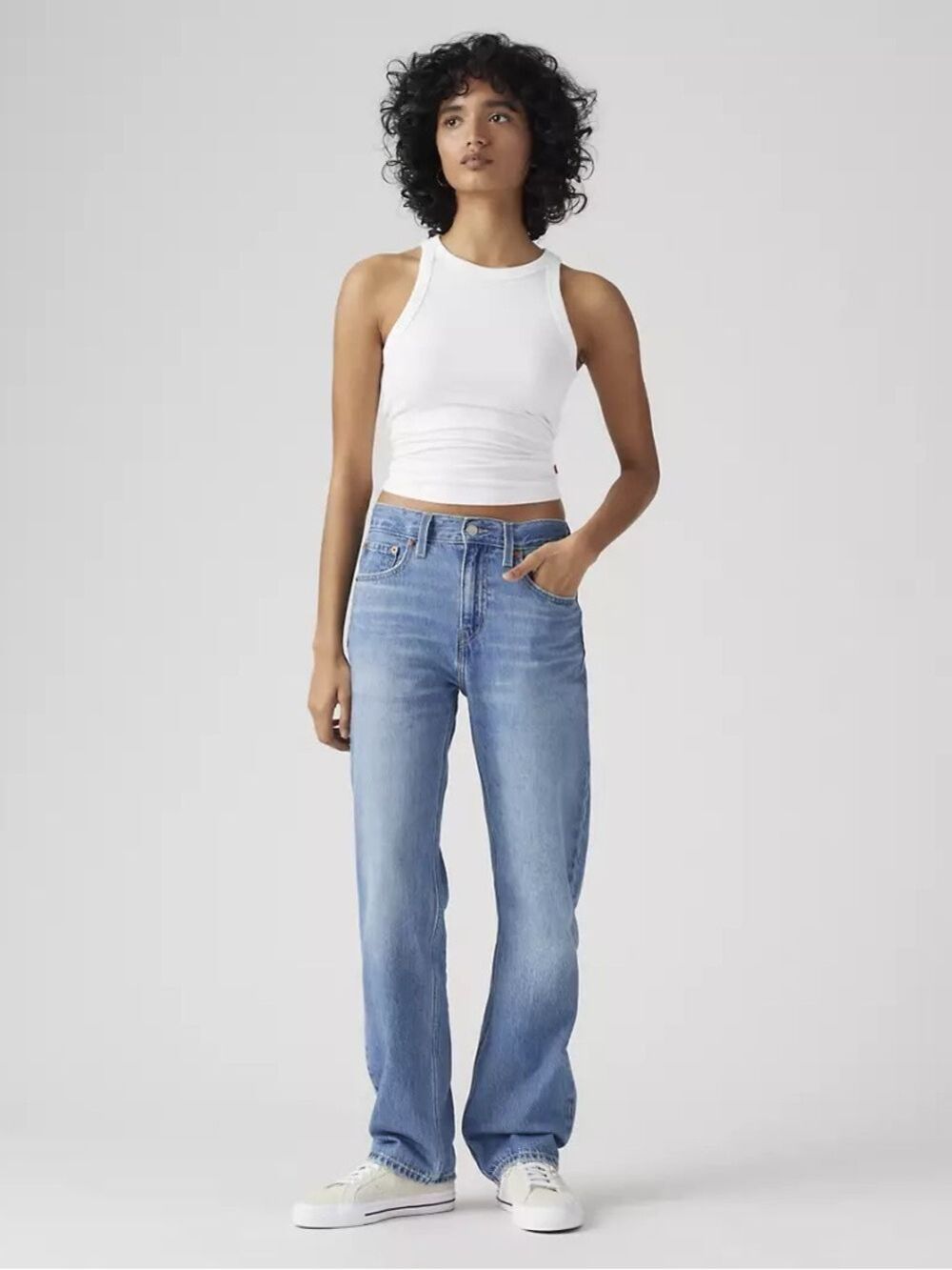 NWT Levi's Low Pro Straight Medium Wash High Rise Jeans  Size 27